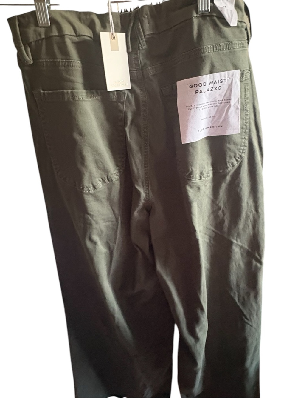 Good American -Good Waist Palazzo Pants - Olive Green